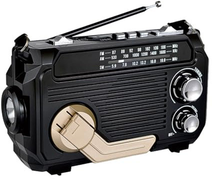 SOFORFREEM Radio Hand Crank Power Generation Solar Charging Plastic Three-Band Bluetooth Card MP3 Multifunction Play Radio