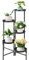ZPONEED 5-Tier Metall Blumenregal Pflanzenregal, Mehrstöckig Blumenständer Pflanzenständer Blumenbank, Blumentopfständer Blumentreppe, Pflanzentreppe Standregal für Wohnzimmer, Balkon, Terrasse, Hof