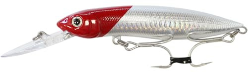 SEABUZZ Power Minnow Wobbler per luccio, lucioperca e pesce persico, 33 g, 12 cm, corridore piatto, 3,5 – 4 m, 2 ganci da pesca – esche artificiali da pesca – esche artificiali – luccio – Fishing