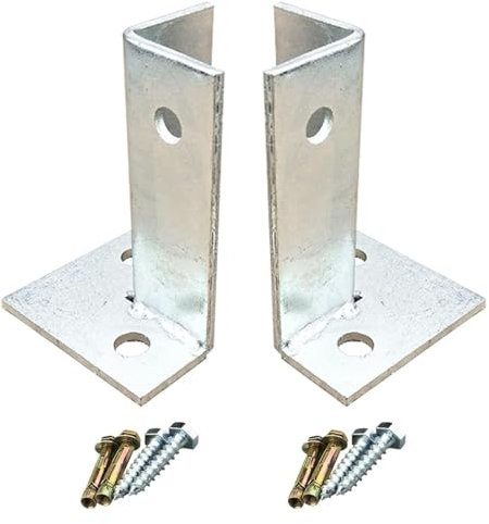Post Anchor Base, Deck Post Base, Adjustable Post Base Galvanized Stainless Steel Post Brackets Heavy Duty Wood Post Anchor for Pavilion Deck Railing Support Deck Base(2pcs,Height 100mm)
