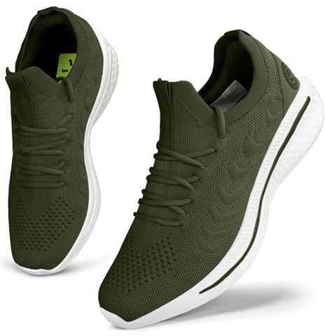 Giniros Womens Trainers Running Shoes Gym Trainers for Women Walking Sneakers Athletic Lightweight Tennis Sports Shoes Soft Ladies Trainers Green