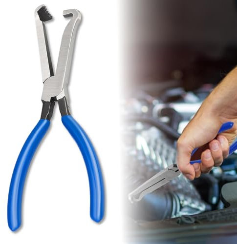 Electrical Disconnect Pliers - Heavy-Duty Connector Pliers for Car Repairs, Electrical Disconnect Plier for Cars, Spark Plug Removal, Fuel Line & Hose Clip Clamp Tool, Locking-Push Tab Disconnector