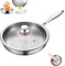 mossman titan pfanne,titanpfanne 28 cm,Gehämmerte Titanpfanne Pro Mit Deckel,titanium Pan,siraatskitchen Titanium Hammered Pan Pro with Lid,Extremely Durable,Scratch-Resistant,Uncoated,Non-Stick Tita