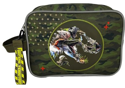 CyP Brands-Jurassic World, Neceser, Bolsa de Aseo, Portatodo, Color Verde, Producto Oficial