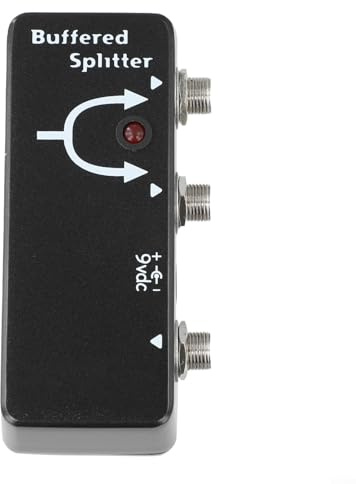 Guitar Effects Buffer Splitter Pedal für E-Bass Musikinstrumente Dual Channel Output Metall Schwarz