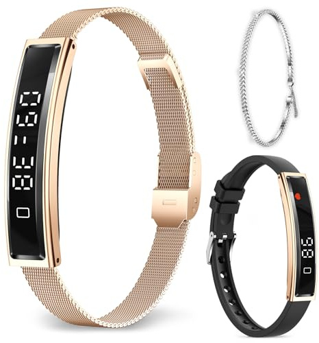 Fitoncloud Smartband Fitness Tracker, Monitoraggio Sonno/Stress/Battito, 12 Modalità Sportive, Impermeabile Smartwatch Donna con Allerta Chiamata, Non Abbonamento Richiesto per Android e iOS Phones