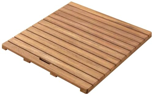 Shower Mat, Natural Wooden Bath Mats, Shower Stall Mat Non-Slip for Bathroom Bathtub Spa Sauna Garden Home, Water Proof Floor Mat for Indoor and Outdoor(80x30cm/31x12in)