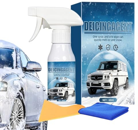 Spray dégivrant pour pare-brise - 120 ml - Moyen rapide et durable - Spray dégivrant pour vitres de voiture - Pour camion, SUV, toit, hiver, extérieur, camping, trajets quotidiens, aventures, fenêtres
