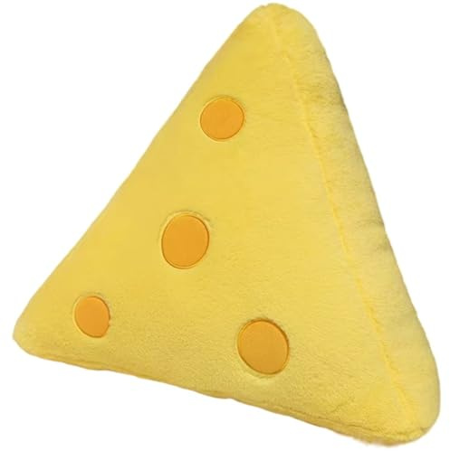 Hrippy Cuscino di Peluche Carino a Forma di Formaggio, Divertente Peluche Francese a Forma di Formaggio, Decorazione Kawaii per Stanza, Morbido Cuscino per Divano, Cuscino Coccoloso