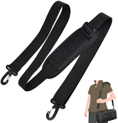 Shoulder Straps for Bags, Adjustable Padded Shoulder Strap, Replacement Bag Straps, for Laptop, Travel, Gym, Briefcase Handbag, Football & Camera Bags(Black)