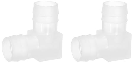 QUARKZMAN 2Pcs Raccord À Bride À 90 Degrés l Raccord, 4/5 OD Raccord De Tube en Plastique À Bride pour Tuyau Joint De Raccordement D'Adaptateur pour De Tube De Et d'eau, Transparent