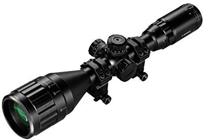 ESSLNB Lunette De Visee 3-9X50mm avec Parasol Tube et Télémètre Rouge Vert Bleu 3 Luminosité Réglages Viseur Point Rouge pour 20mm/22mm Weaver/Picatinny Rail Mount pour Chasse