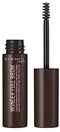 Rimmel London Wonder'Full 24HR Eyebrow Mascara, Long-Wearing, Waterproof, Smudge-Proof, 003, Dark Brown, 0.04oz