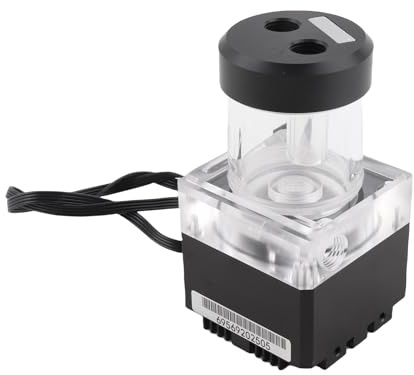 Pompa 'Acqua di Raffreddamento ad Acqua a CPU del Computer 800L/H, 4 Metri Testa a Pompa Dissipazione di Calore Veloce Pompa 'Acqua del Computer LED Serbatoio(Nero