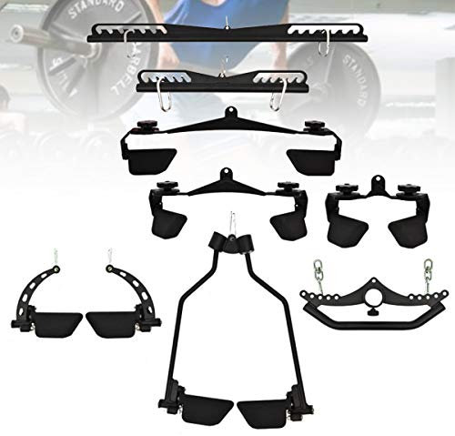 Ycrdtap Latzugstange Hohe Pull-Down Langer Stange Rückzugs-Griff, Kabelzüge Latzugstange Für Bodybuilding Crossfit Krafttraining Fitness Training Gym Sport, 8Pcs