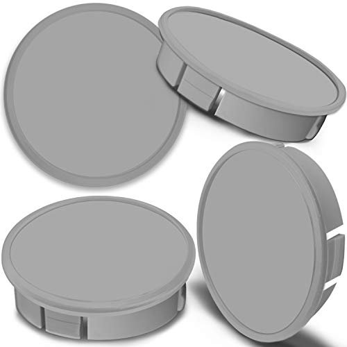 SkinoEu Satz 4 x 60mm Silber Alufelgen Nabenkappen Felgen Kappen Felgendeckel Radkappen Radnabendeckel Nabendeckel Felgenkappen Radnabendeckung CXS 0