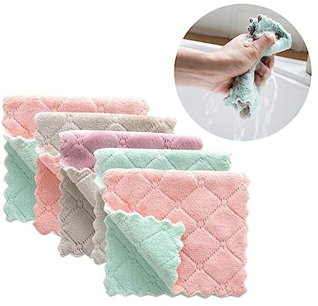 5 Piezas Trapo De Limpieza Trapo Para Fregar Platos Espesar Paño De Cocina