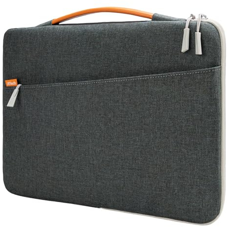 JETech Custodia Laptop per MacBook Neo (A18 Pro), 14 Pollici MacBook Pro (M1-M5, 2020-2026), Impermeabile Custodia Borsa con Maniglia e Tasca Portatili (Grigio Scuro)