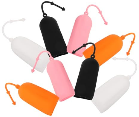 Healeved 8pezzi Manicotti Elasticizzati Per Bottiglie Viaggio Silicone Impermeabili Custodie Protettive Per Contenitori Viaggio Per Shampoo e Lozioni Vari Colori Disponibili