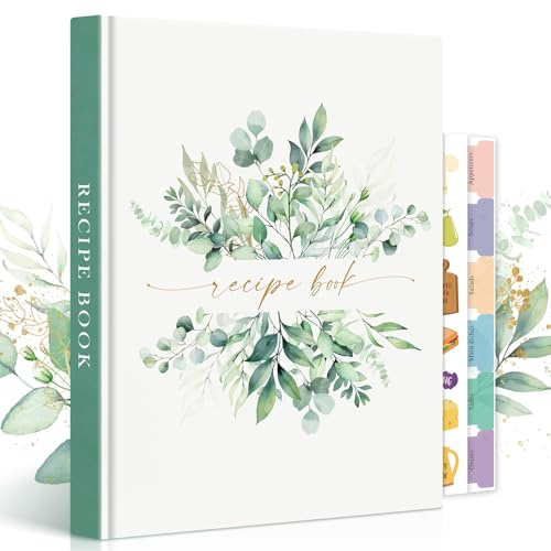 Lanpn B5 Libro di Ricette Il Mio Ricettario in Pelle, Quaderno per Ricette da Scrivere, Recipe Cook Journal Book to Write in Your own Recipes, Libri di Cucina Cooker Girl Libro, Inglese