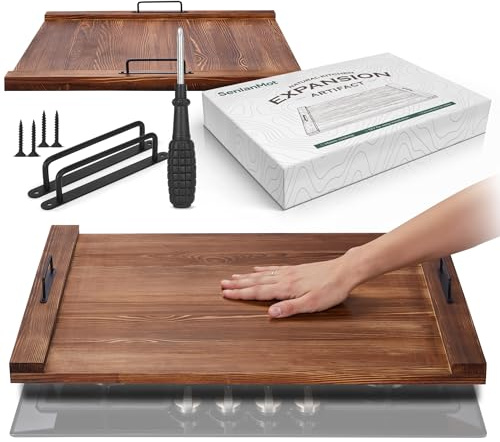 SenlanMot Electric & Gas Stove Top Cover Noodle Board – Large Pine Stovetop Cover & Decorative Tray with Handles – Multi-Functional Kitchen Cutting Board & Modern Home Accessories 30.3x21.7 (1 Pc)