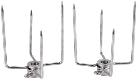 Janasiba 2 unidades para asar carne, tenedores de carne, pinchos de acero inoxidable