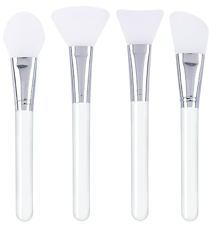 4 pennelli per maschera in silicone per il viso, applicatore per maschera facciale, strumento di bellezza per il fai da te, maschera per gli occhi, maschera per la pulizia della pelle