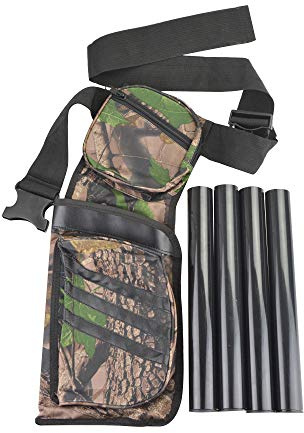 ZSHJGJR 4 Tube Hip Quiver Archery Arrow Quiver Holder Adjustable Belt Waist Hanged Target Quiver (camo)