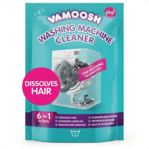 Vamoosh 6-in-1 Washing Machine Cleaner, Cotton Fresh Scent. Dissolves Hair, Eliminates Bad Odours, Removes Limescale, Deep Clean, Leaves Smelling Fresh, Antibacterial, Descales, 1 Wash