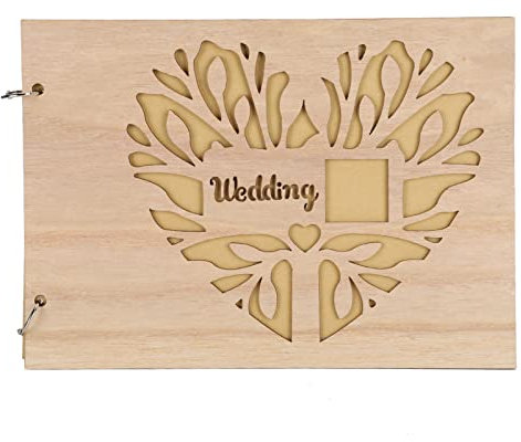 Guest Book Matrimonio,Libro Degli Ospiti per Matrimoni in Legno,Artigianato Innovativo Album Fotografico,Utilizzato in Matrimoni, Resort, Hotel #1
