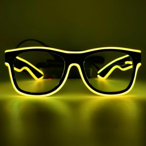 NIWWIN Gafas LED, Gafas LED Cyberpunk, Gafas de neón de alambre flexible, Para discotecas, Navidad, fiestas, regalos, disfraces de Halloween, cosplay. (1, Blanco)