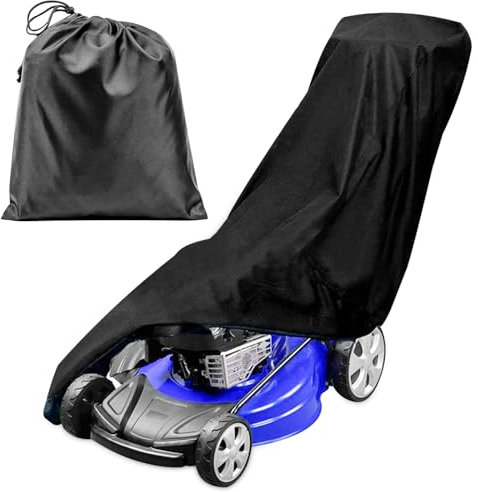 Cubierta para cortacésped impermeable, universal, para tractor de césped, resistente al viento, cubierta impermeable con cordón organizador (193 x 64 x 112 cm)