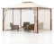 COSTWAY Carpas para Exteriores 3,6 x 3m con Red, Cenadores para Jardin, Techo con Dosel de 2 Niveles, Pergolas de Jardin Impermeable Exterior