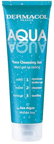 Dermacol Aqua Aqua Gesichtsreinigungsgel – Sanftes Reinigungsgel, das Unreinheiten und Make-up entfernt und die Haut frisch und sauber macht, ideal für alle Hauttypen.