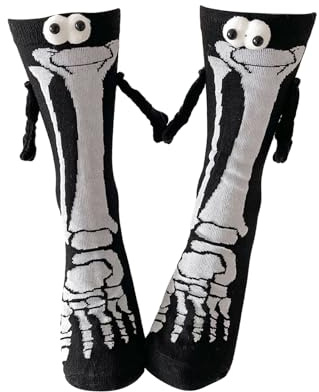 Calcetines de Huesos de Halloween - Calcetnes de Esqueleto Novedosos, Calcetines Cálidos y Espeluznantes para Trajes Festivos | Accesorio de Decoración para Fiestas para Hombres, Mujeres, Parejas y R