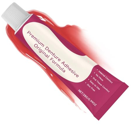 Crema adesiva per protesi dentali – delicata e sicura a lunga tenuta ermetica, protesi parziali, adesivi per la cura dei denti, crema adesiva in tubi, per amanti, famiglia, amici, donne