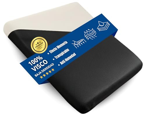 INDESMED Cojín Antiescaras Espuma Viscoelástica Baja Densidad, Transpirable, Antideslizante, Ergonómico para Silla de Ruedas, Oficina | Cojín postural - Funda Lavable | Fabricado en España-40x40x4cm