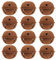 Supvox 12 stücke Rusty Metal Bells Weihnachten Jingle Bells mit Stern Ausschnitte für Weihnachten Urlaub Handwerk Dekorationen (40mm)