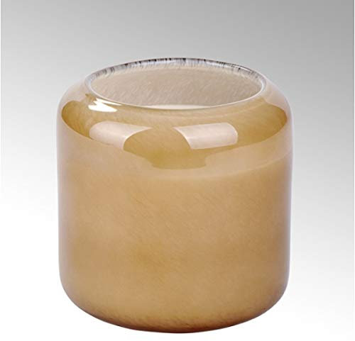 Lambert - Duftkerze - Emanuelle Im Glas - Caramel/Hellbraun - H 10,5 x10,5c m - Duft Sandelholz&Jasmin- 1 Stück