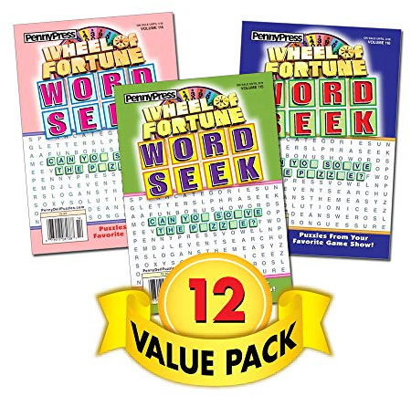 Penny Press Magazines Wheel of Fortune Word Seek Puzzle Book 12 Pack Paperback