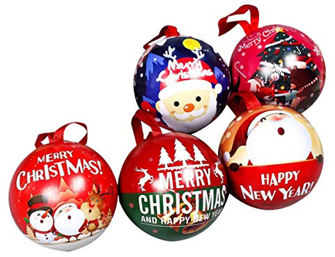 Toyvian 5 Pz Palla Natale Ferro Palline di Natale Fillable Sfere da Riempire Decorazioni per Albero di Natale Ornamento Appendere Natale