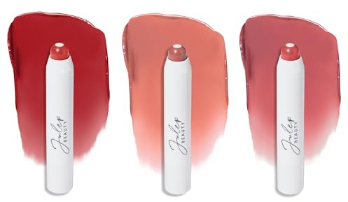 Julep It's Balm: Tinted Lip Balm + Buildable Lip Color Trio - Cherry Wood, Cashmere Nude, Dusty Orchid Shimmer - Natural Gloss Finish - Hydrating Vitamin E Core - Vegan