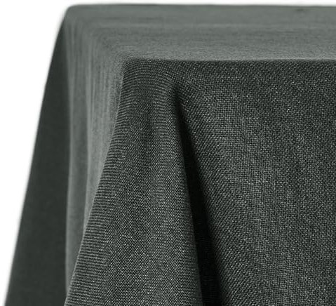 Deconovo Outdoor Tischdecke Abwaschbar Gartentischdecke Wetterfest Wasserabweisende Tischwäsche Lotuseffekt Tischdecken Leinenoptik Rechteckig Tischtuch für Esszimmer Küche, 130x160 cm, Grau, 1 Stück