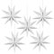 Vicloon 5 Pezzi Stelle di Carta da Appendere, 50cm Decorazione Stella di Carta 9 Punte, 5D Addobbi Natalizi Stella per Decorazione Finestra, Natale, Avvento, Festa, Compleanno, Matrimonio(Bianco)