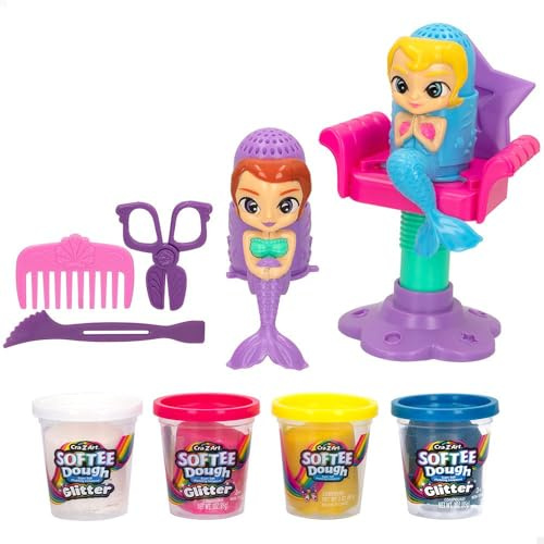 ColorBaby CRA-Z-Art Plastilina para moldear Sirenas Brillante para niños, Plastilina Infantil Brillo No tóxica, Manualidades para niños, Juegos creativos, Kit Manualidades (46916)