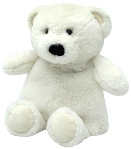 Daniel James Warm Hugs Microwaveable Plush Polar Bear - Heatable Wheat Bag with Lavender Scent - Cute Cuddly Animal Heat Pad for Adults & Children - Polar Bear