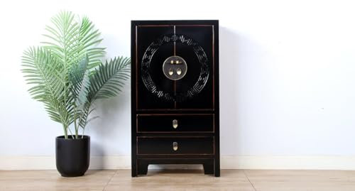 Yajutang chinesische Kommode Hochzeitsschrank Orientalisch/Asiatisch schwarz