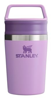 STANLEY 1913 Cafe to-Go Travel Mug 0.23L - Keeps 3 Hours Hot - 4 Hours Cold - Stainless Steel Thermal Mug - Dishwasher Safe - Easy-Carry Handle - Insulated Coffee Cup - Lilac
