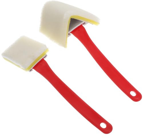 EXHUMKY 2pezzi Pennello Angolato Triangolare Per Bordi e Angoli Delle Pareti Strumento Di Pittura Per Finiture Domestiche e Applicazioni Di Rivestimento