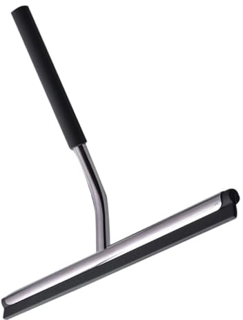 Hoement Silicone Window Squeegee Stainless Steel Tile Window Cleaner Windscreen Wiper Compact Home Cleaning Gadget